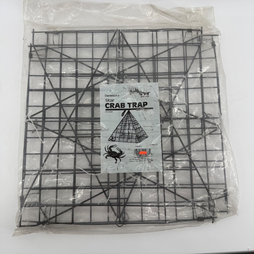 Danielson Star Crab Trap Vinyl Coated 16x16 Base Size JWB16VC Black New